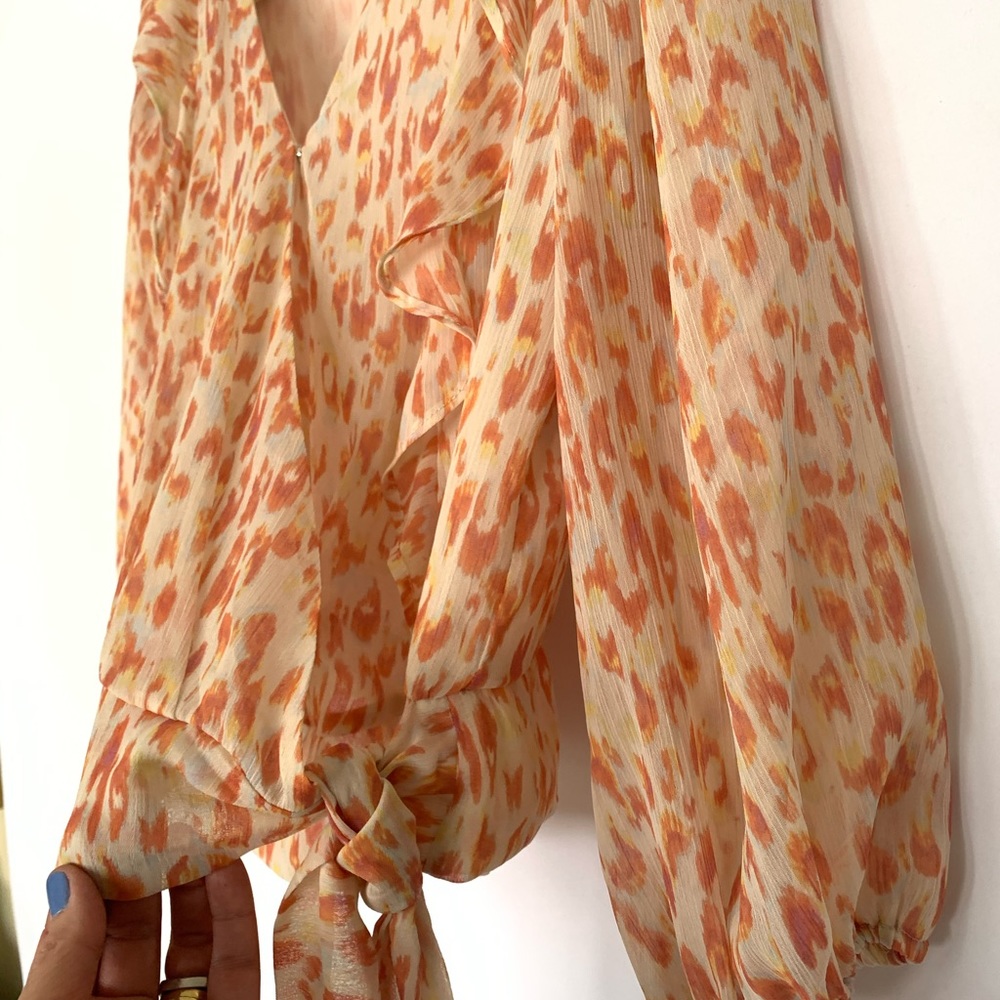 LUSH Ruffle Wrap Top - Picture 3 of 5